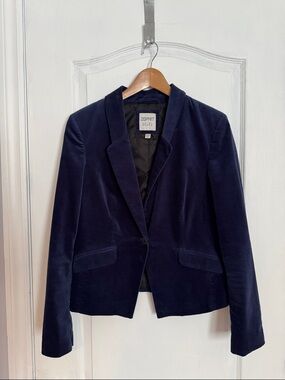 Esprit Women's Dark Navy Velvet Blazer